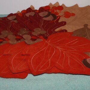 Fall Leaves Placemats Set Of 4  Colorful Foliage